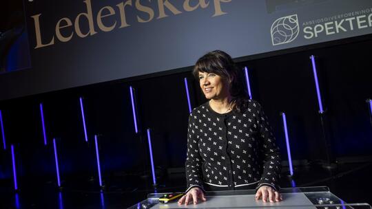 Anne-Kari Bratten åpnet Spekterkonferansen 2023.