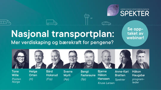 Nasjonal Transportplan: Mer verdiskaping og bærekraft for pengene?