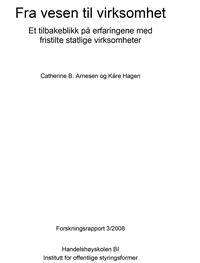 Fra vesen til virkelighet - forside - rapport av Arnesen & Hagen